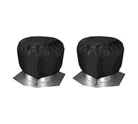 Kueohse 2 Piezas de Cubierta de VentilacióN de Techo para Techo de Casa, Campanas de Turbina, Lona Protectora, 20 X 20 Pulgadas, Color Negro