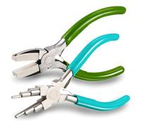 Kueohse 2 Piezas de Herramientas para Hacer Joyas, Alicates 6 en 1 para Doblar Alambre, para Hacer Joyas, Abalorios, Alambre, Manualidades de Bricolaje