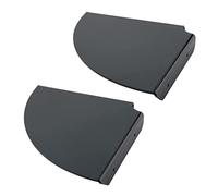 Kueohse 2 Piezas Estantes de Esquina Flotantes de AcríLico de Montaje en Pared Cuarto de Estante de Ducha Colgante ExhibicióN de Pared con Estantes de Esquina (Negro)