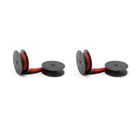Kueohse 2 Piezas GR1 Cinta de Máquina de Escribir Reemplazo de Cinta de Máquina de Escribir de Doble Carrete para la Mayoría de Las Cintas de Escritura (Negro y Rojo)