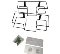 Kueohse 2 soportes para guantes, soporte de pared para guantes, dispensador de guantes desechable, soporte de metal para guantes, organizador de guantes de goma, pañuelos cosméticos