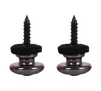 Kueohse 2 unidades de cobre para guitarras de guitarra, de clavijas, perilla de extremo para acústica, clásica, eléctrica, bajo, ukelele, color negro