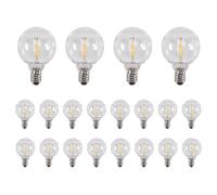 Kueohse 20 bombillas LED G40 E12, casquillo irrompible, para luces solares