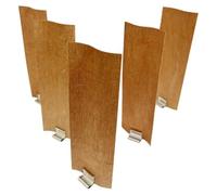 Kueohse 20 Mechas de Madera para Hacer Velas, 1,57 Pulgadas de por 4,72 Pulgadas de Alto, Mechas de Madera Sin Humo para Velas + Bases de Metal