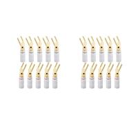 Kueohse 20 Pcs Conectores de Plátano Tipo Y/U para Altavoces, Cable de Audio, Conector de Tornillo, Conector de Horquilla, Conectores de Plátano