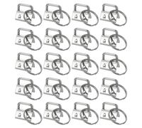 Kueohse 20 Piezas de Accesorios para con Anillos para para Correas de Bolsa, Plateado