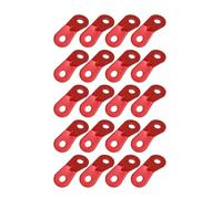 Kueohse 20 Piezas de Cuerda de Aleación de Aluminio Tienda de Campaña Ajustador de Cable Guyline Orificios Dobles Cuerda de Viento Hebilla de Tienda Estacas de Tienda Ultraligeras