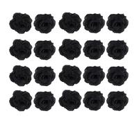 Kueohse 20 Piezas de Flores Artificiales de Seda Rosa Negra para Fiesta, Boda, Casa, Oficina, JardíN, DecoracióN DIY