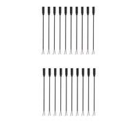 Kueohse 20 Piezas de Repuesto de Conector Hembra de 3,5 mm A Cable Desnudo, Extremo Abierto, 2, Mono, 1/8 Pulgadas, Conector Jack de 3,5 mm, Cable de Audio