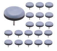 Kueohse 20 Piezas Deslizadores de Silla de 25 Mm Deslizadores de Muebles PTFE Almohadillas de FáCil Movimiento Redondas con Clavo Protector de Pies para Piso de Madera