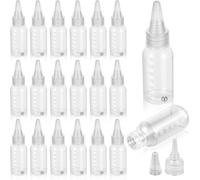 Kueohse 20 Piezas Frascos de Pintura para Aerógrafo de 30 Ml/1 Oz, Recipientes de Plástico con Bola, Pequeñas Resellables para Pintura.