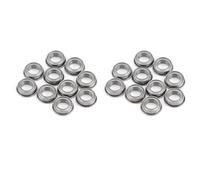 Kueohse 20 Piezas Rodamientos de Bolas con Bridas ID 6Mm OD 10Mm MF106ZZ Mini TamañO de Acero Inoxidable Tipo U Polea de Ranura de Baja PrecisióN de Ruido
