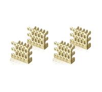 Kueohse 20 Protectores de Esquinas para Rodapiés: Protectores de Esquinas de Rodapiés de Latón, Cubierta Protectora Decorativa, para Gabinetes de Mesa