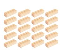 Kueohse 20 soportes para tarjetas de mesa, mesa de madera, soporte para números, notas, pinzas de pie, tarjetas de escritorio, mensajes, manualidades para bodas, fiestas, decoración