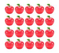 Kueohse 20 unidades de boda celebración preferencia manzana contenedores juguetes plástico plástico manzana caja de dulces decoración de cumpleaños/boda