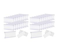 Kueohse 200 Portaetiquetas para Estantes Alambre con 200 Inserciones Papel, Etiquetas para Estantes de Plástico para Portaetiquetas de Alambre Compatibles con Estantes de 1-1/4 Pulgadas