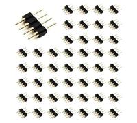Kueohse 200Pcs 4 Pin Rgb Led Strip Adaptador de Enchufe Macho Conector para 3528 5050 Strip Light