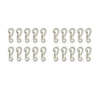 Kueohse 20X Mini Clip de MosquetóN de AleacióN, PequeñOs Mosquetones con Gancho de Resorte para Mochila, Llaveros, Accesorios (Plateado)