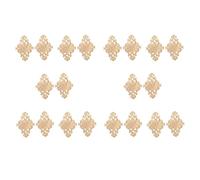Kueohse 21X15Cm Madera Tallada Sin Pintar Onlay Applique Muebles DecoracióN para el Hogar, 20 Piezas