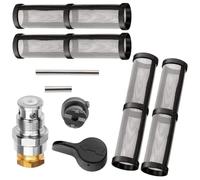 Kueohse 235014 Válvula de Pulverización Principal y 246384 Filtros de Colador del Colector de Bomba Reemplazo para Pulverizadores de Pintura 390 395 490 495 595