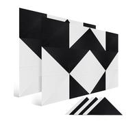 Kueohse 24 paneles acústicos insonorizados, autoadhesivos, absorbentes de sonido, placas de aislamiento acústico triangulares