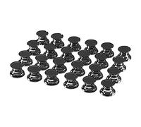 Kueohse 24 Piezas de Base de Perilla de CajóN de Resina Epoxi de Cristal DIY, Accesorios de Manija de CajóN, Base de AleacióN de Manejar de Resina DIY una Granel (Negro)