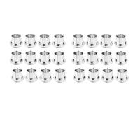 Kueohse 24 Piezas Tapa de ProteccióN Chapada en Rodio Conector Fono de Enchufe de Cortocircuito Cubierta Protectora de Enchufe, Plata