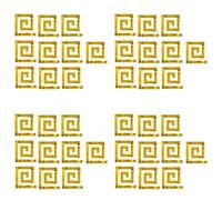 Kueohse 240 Pegatinas Decorativas de Acrílico con Formas Geométricas para Espejo, Removibles y Adhesivas, para Decorar la Sala de Estar, Color Dorado.