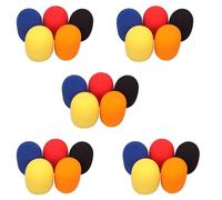 Kueohse 25 Piezas de Color SóLido No Desechable Cubierta de Polvo de MicróFono Cubierta de MicróFono Gruesa Cubierta de Escape de MicróFono para KTV