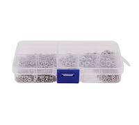 Kueohse 250 Pcs/Conjunto M1.6 M2 M2.5 M3 Kit De Surtido De Tuercas Hexagonales De Acero Al Carbono Kit De Surtido De Roscas Métricas De Tuercas Hexagonales