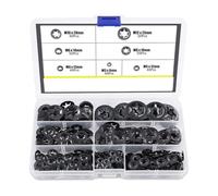 Kueohse 280 Piezas Kit de CombinacióN de Arandelas de SujecióN de Cojinete, Anillo de RetencióN, A PresióN, Arandela de Bloqueo RáPido M3-