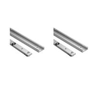 Kueohse 2Conjunto Kit de Deslizador de Barra de Inglete con Ranura en T de 300 Mm, Deslizador de Riel en Forma de T de Aleación de Aluminio con Ruedas