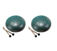 Kueohse 2Conjunto Tambor 6 Pulgadas y 8 Tonos,Tambor de Lengüeta Acero,Tambor de Lluvia para Jardín,Tambor de Lengüeta de Acero,Tambor de Lluvia para Exteriores, F