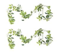 Kueohse 2Pcs 7Ft / Pcs Artificial Wisteria Vine, Guirnalda de Flores Wisteria Vine Rattan Flores Colgantes para Ceremonia Al Aire Libre,