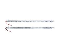 Kueohse 2X 50Cm 12V 36 Led 5630 SMD Cáscara De Aluminio De Luz De Tira con Tapa Final