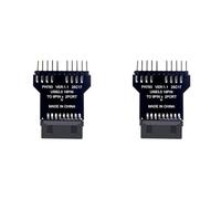 Kueohse 2X Adaptador Convertidor de Placa Base USB 3.0 de 19 Pines A USB 2.0 de 9 Pines (2 Puertos) para Refrigeración Líquida y Medición de Velocidad de Ventiladores con Luz RGB.
