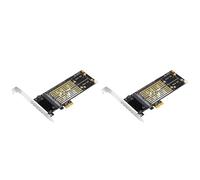 Kueohse 2X Adaptador Convertidor de SSD PCIE X1 A M.2 NVME M-Key Dual para Tarjetas de Expansión de SSD 2230/2242/2260/2280