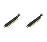 Kueohse 2X Adaptador de Tarjeta Vertical PCIE 16X PCI Express 3.0 PCI-e A PCI-e 16X Convertidor de Ranura Conectores de 90 Grados para Servidor 1U