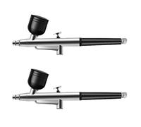 Kueohse 2X AeróGrafo PortáTil de AccióN ÚNica, Boquillas de 0,3 Mm, BolíGrafo con AeróGrafo en Aerosol para Modelo, Pastel, UñAs, Pintura de Coche, Belleza, InyeccióN de Tinta, Negro