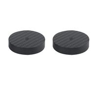 Kueohse 2X Aislamiento de Altavoz de Fibra de Carbono 50 X 10 mm Almohadilla de Base con Puntas Pies de Soporte de Altavoz Almohadilla de Altavoz HiFi AMP