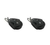 Kueohse 2X Bloque de Polea de Carga Alta, Grillete Giratorio de Polea Simple de Cabeza Universal, Bloque de Cojinete Liso para Velero, Accesorios para Corredor de Cuerda