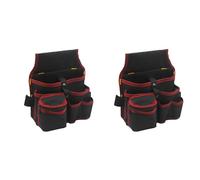 Kueohse 2X Bolsa Almacenamiento Herramientas Multifuncional,Bolsa para Cinturón,Kit Herramientas para Electricista,Taladro,Llave,Destornillador,Bolsas Herramientas Hardware,Organizador,B