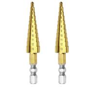 Kueohse 2X Broca Escalonada de Ranura Recta HSS de 3-13 Mm, Cortador de Agujeros para Metal y Madera, Broca de Núcleo, Broca Pagoda