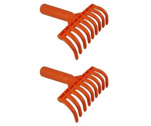 Kueohse 2X Cabezas de Rastrillo para Aceitunas, Rastrillo de 9 Dientes, Pala de Plástico Multiusos, Rastrillo para Recoger Aceitunas, Herramientas de Jardinería, Diámetro Interior de 2,5cm