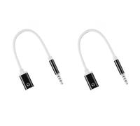 Kueohse 2X Cable Audio Macho de 3,5 mm A Hembra Tipo C, Adaptador Audio para Auriculares con Conector Audio Analógico para Reproductor de MP3, Computadora Portátil, Tableta B