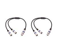 Kueohse 2X Cable Divisor y XLR Hembra de 3 Pines A XLR Macho Doble, Cable Divisor XLR, Cable Divisor de MicróFono Adaptador de Audio, 50 Cm, B