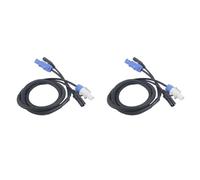 Kueohse 2X Cable Powercon Combinación de Enchufe Powercon y Línea de Señal XLR para Tránsito de Señal de Conexión de Alimentación de Luz (B)