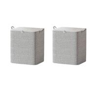 Kueohse 2X Caja de Almacenamiento Tridimensional Caja de Almacenamiento para el Hogar con Organizador de Ventana Tela Plegable Almacenamiento de Armario de Gran Capacidad 220L