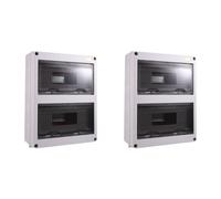 Kueohse 2X Caja de Conexiones Serie HT de 24 Vías, IP65, Resistente Al Agua, para Exteriores, de Plástico, para Interruptores Automáticos.