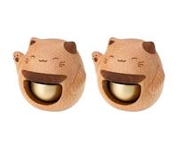 Kueohse 2X Campana de Comerciante para Apertura de Puerta, Campanas de Mantequilla Cuando Se Abre la Caja de Campanas de Timbre de Latón Estilo Madera, Hogar
